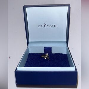 Ice Carats 14K Yellow Gold Dolphin Pendent